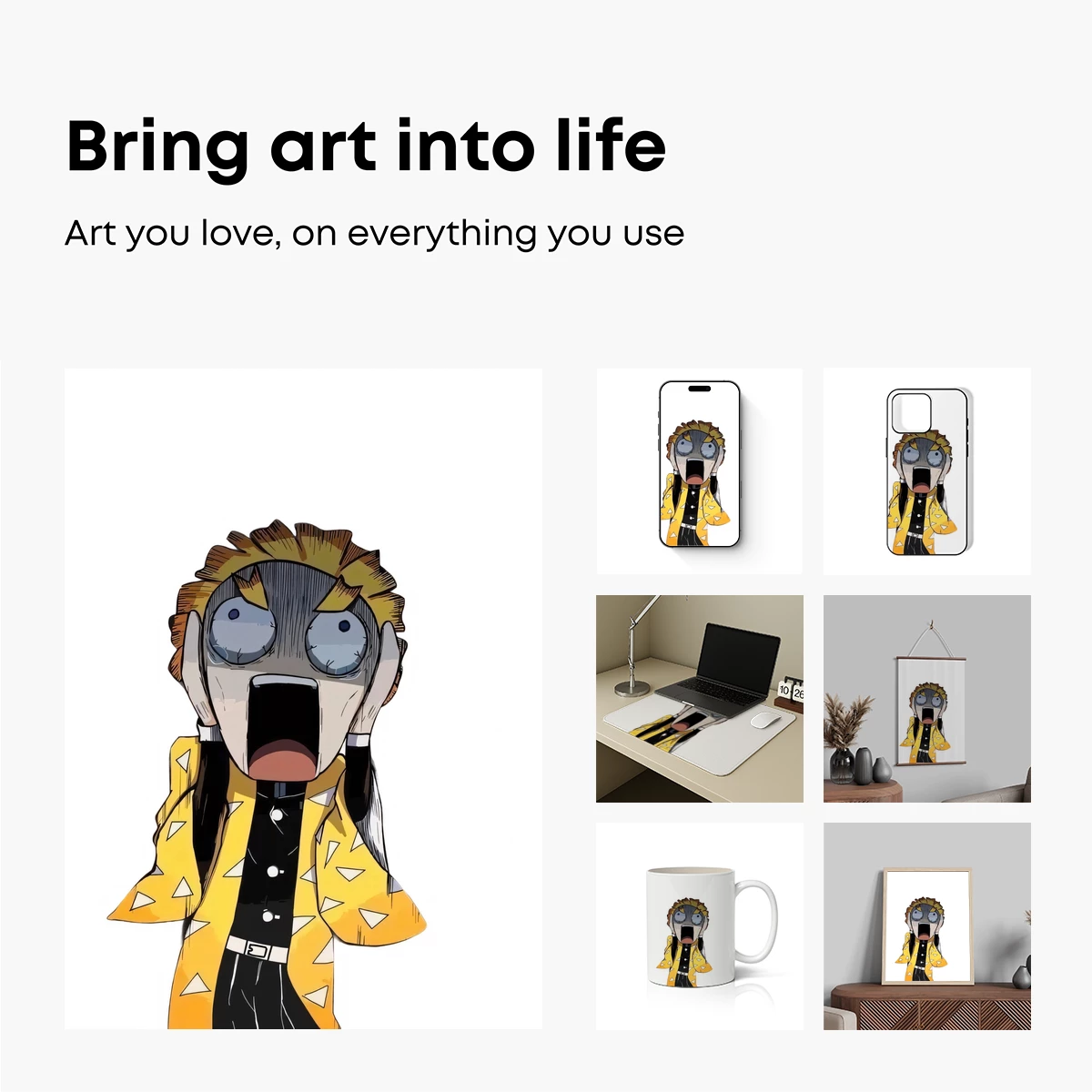 Anime Character in Shock: Bold Yellow Jacket and Expressive Eyes - Image 2
