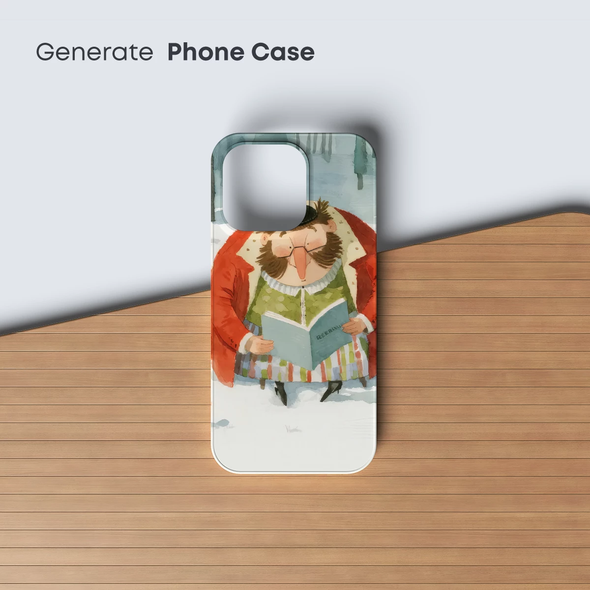 Whimsical Winter Reader in a Forest of Snow and Stories - Image 3