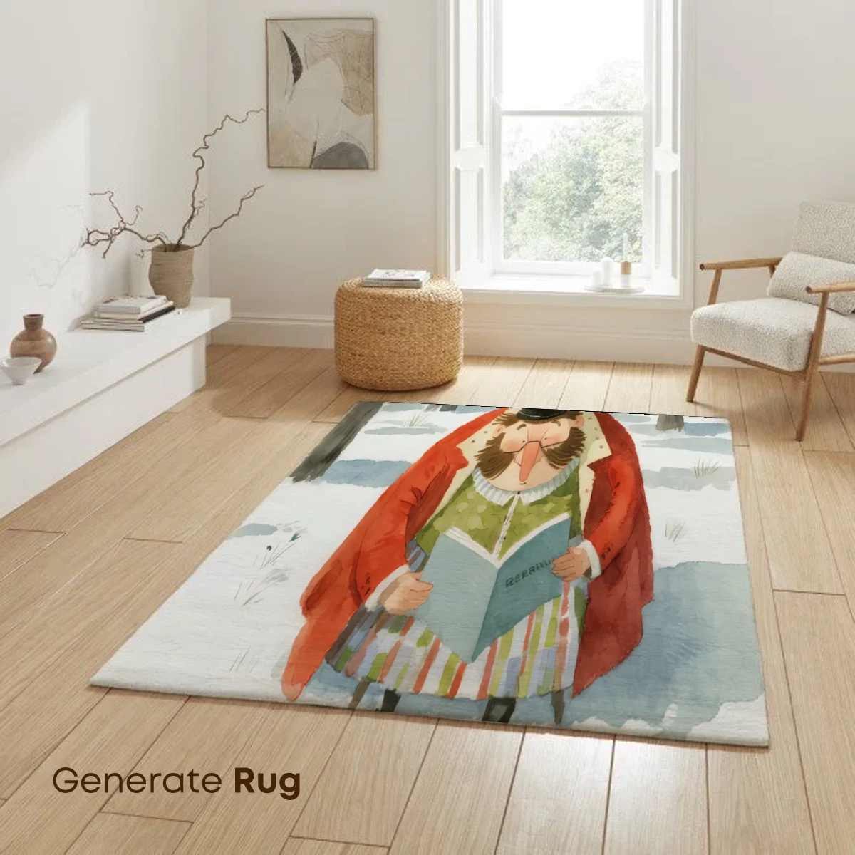 Whimsical Winter Reader in a Forest of Snow and Stories - Image 6