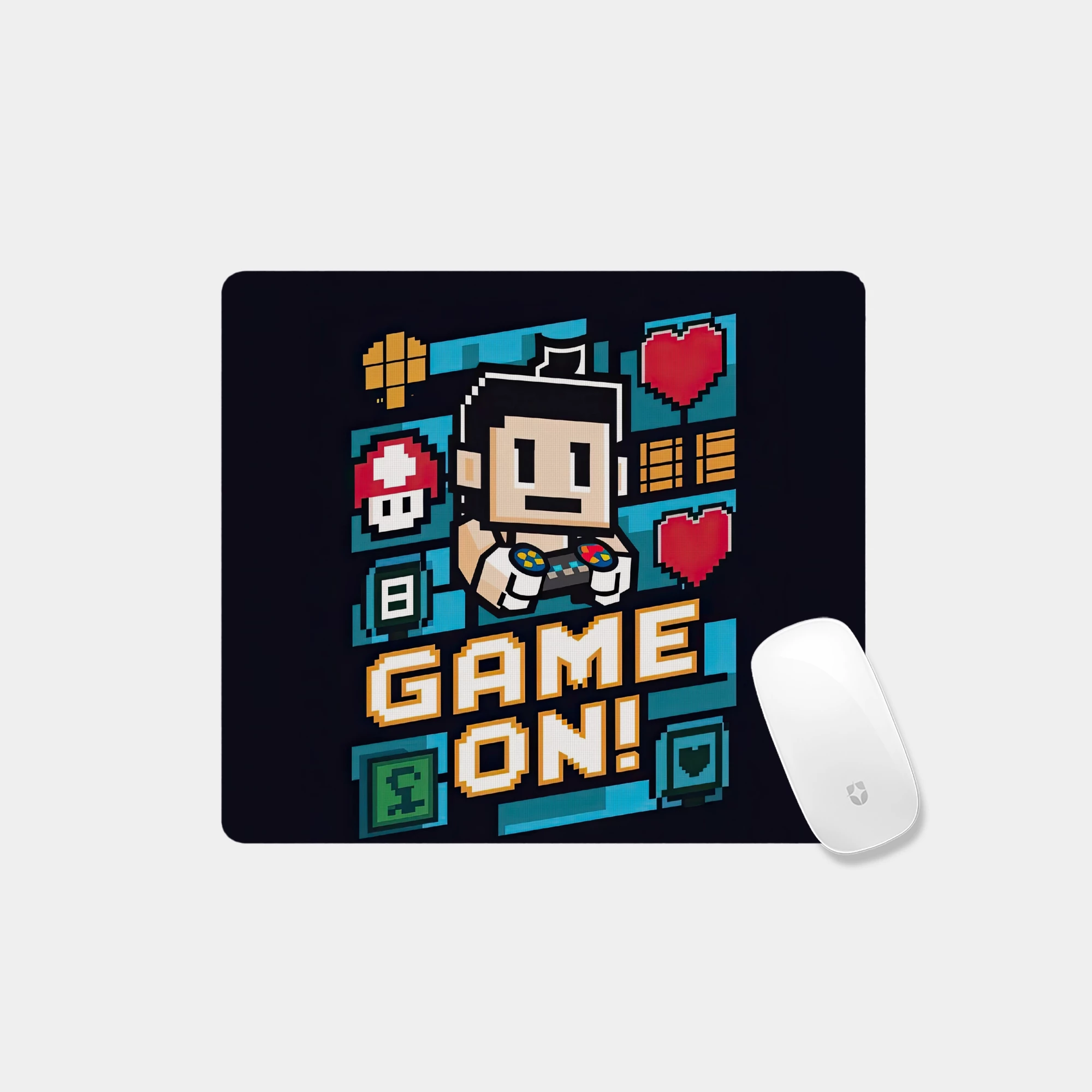 Pixel Art Game On Glass mouse pad - Image 4