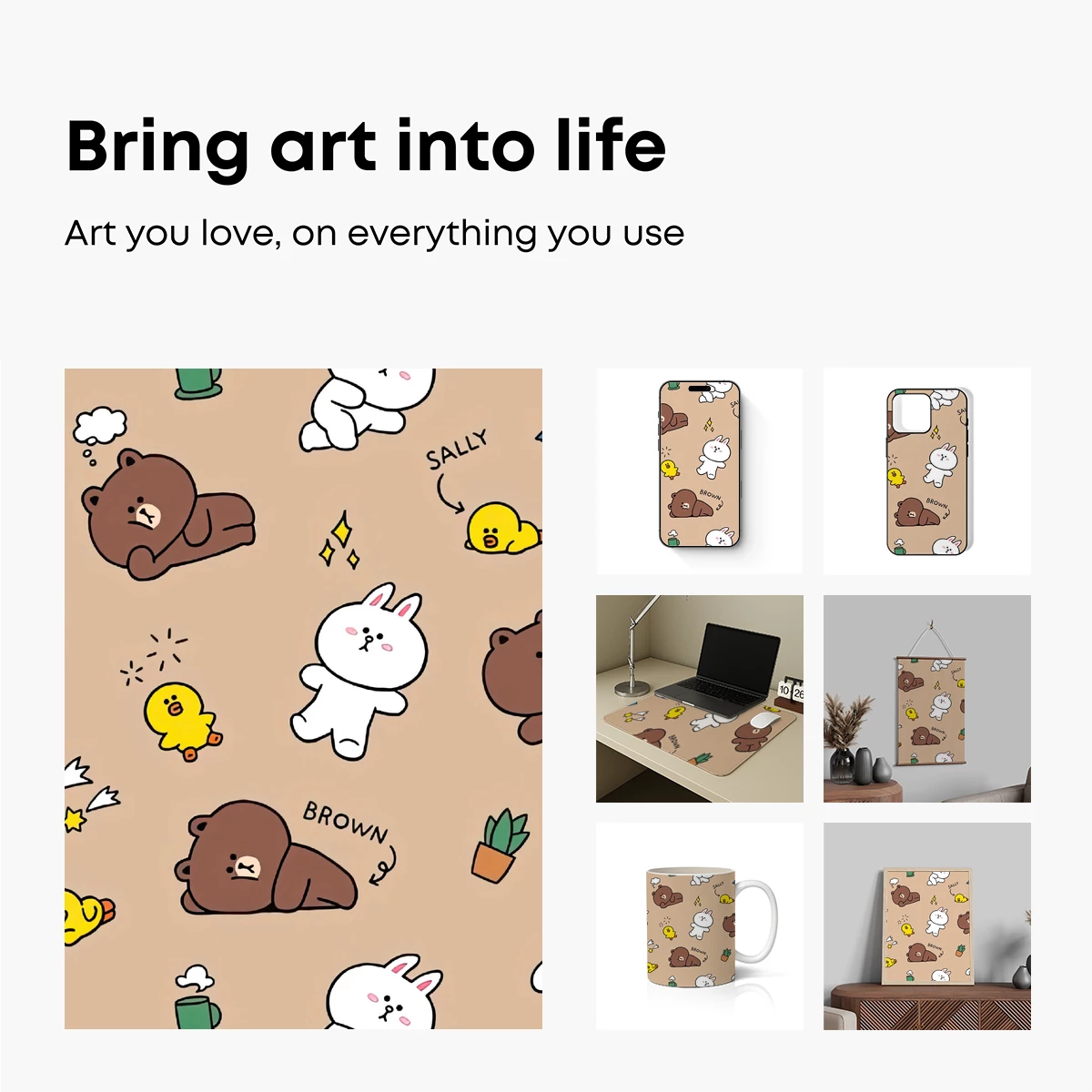 Line Friends Cute Character Pattern Play - Image 2
