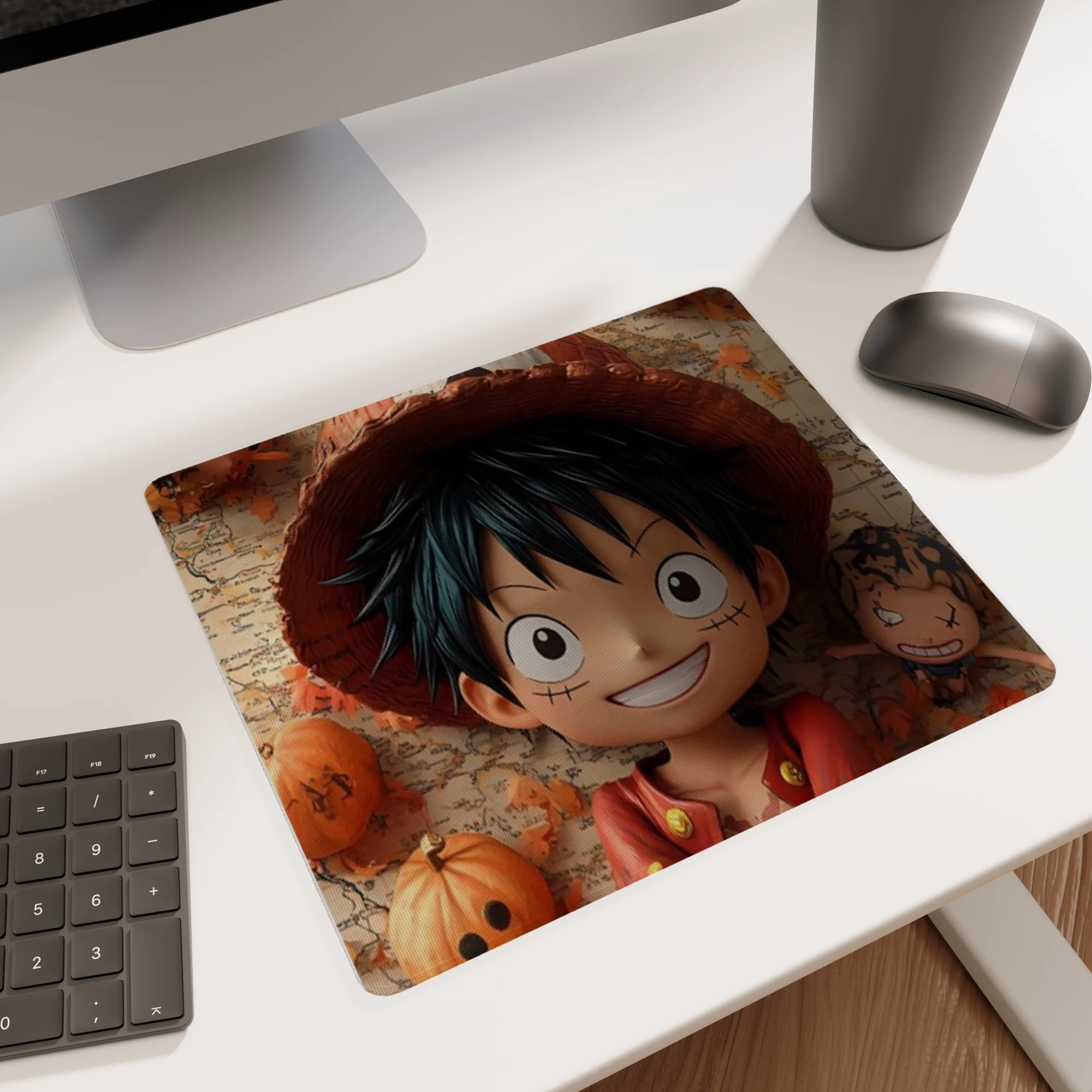 Anime Halloween Monkey D. Luffy Glass mouse pad - Image 5