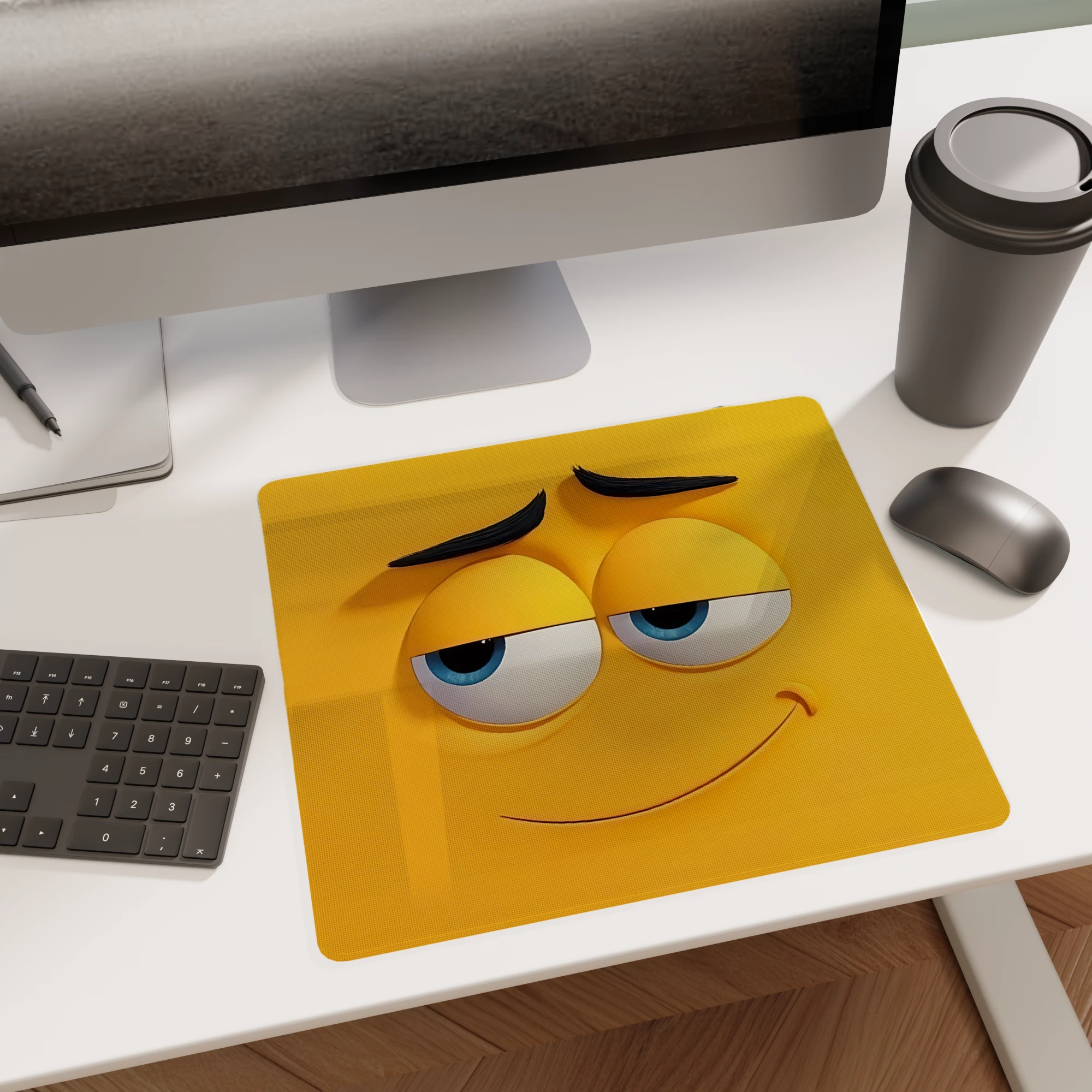 Squid Game Yellow Face Glass mouse pad - Image 2