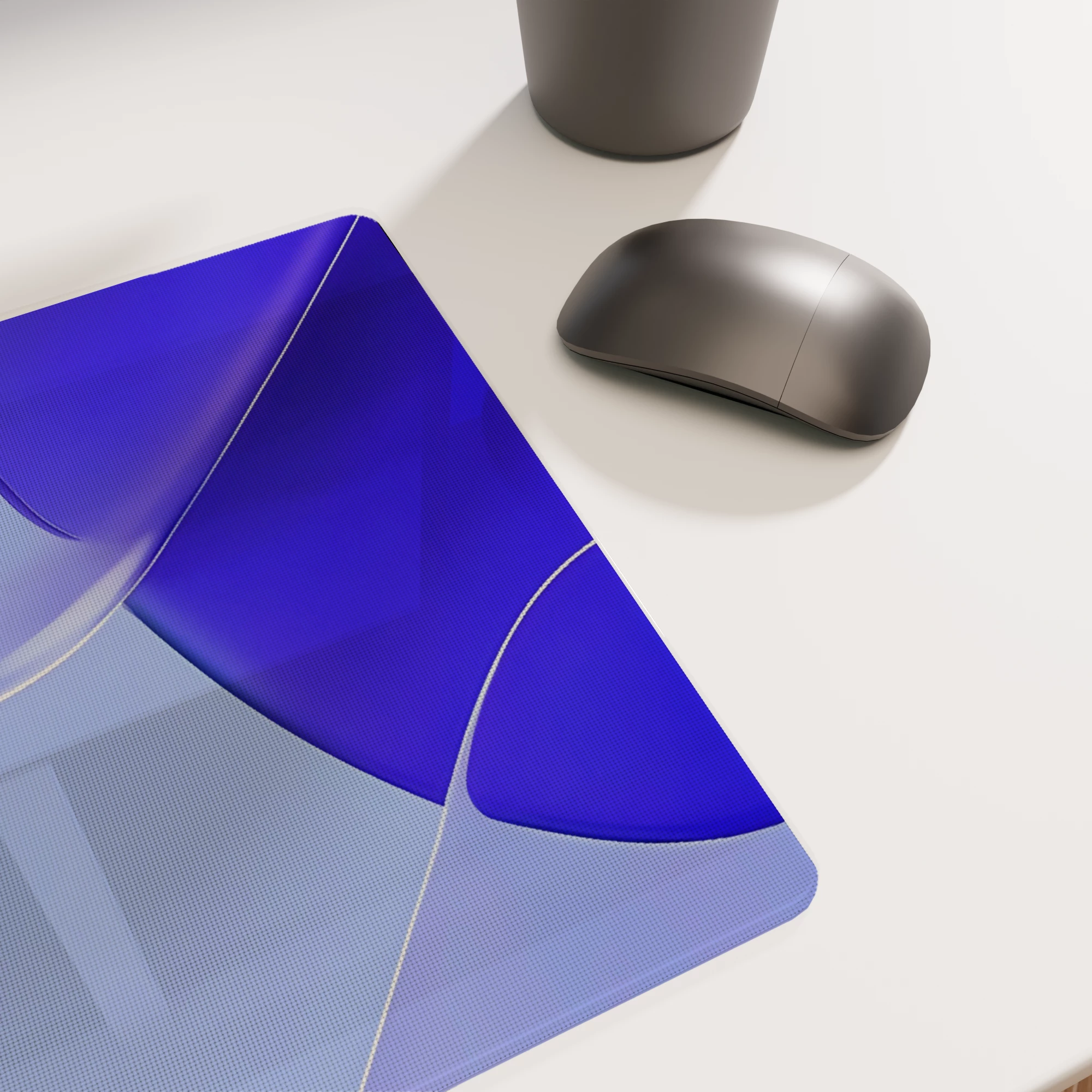 Abstract Blue Gradient Glass mouse pad - Image 6