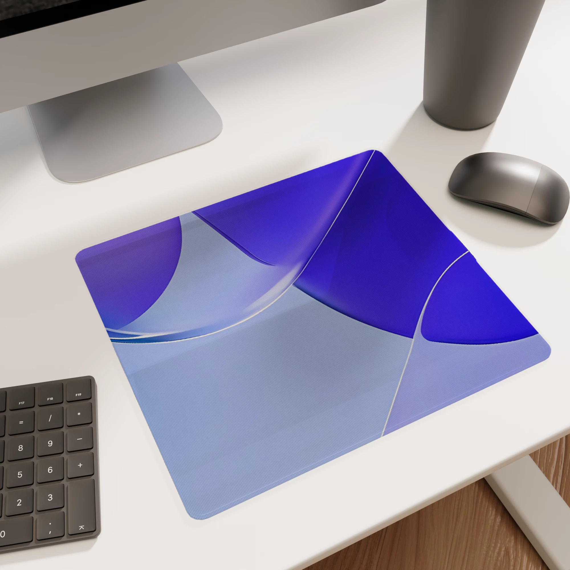 Abstract Blue Gradient Glass mouse pad - Image 5