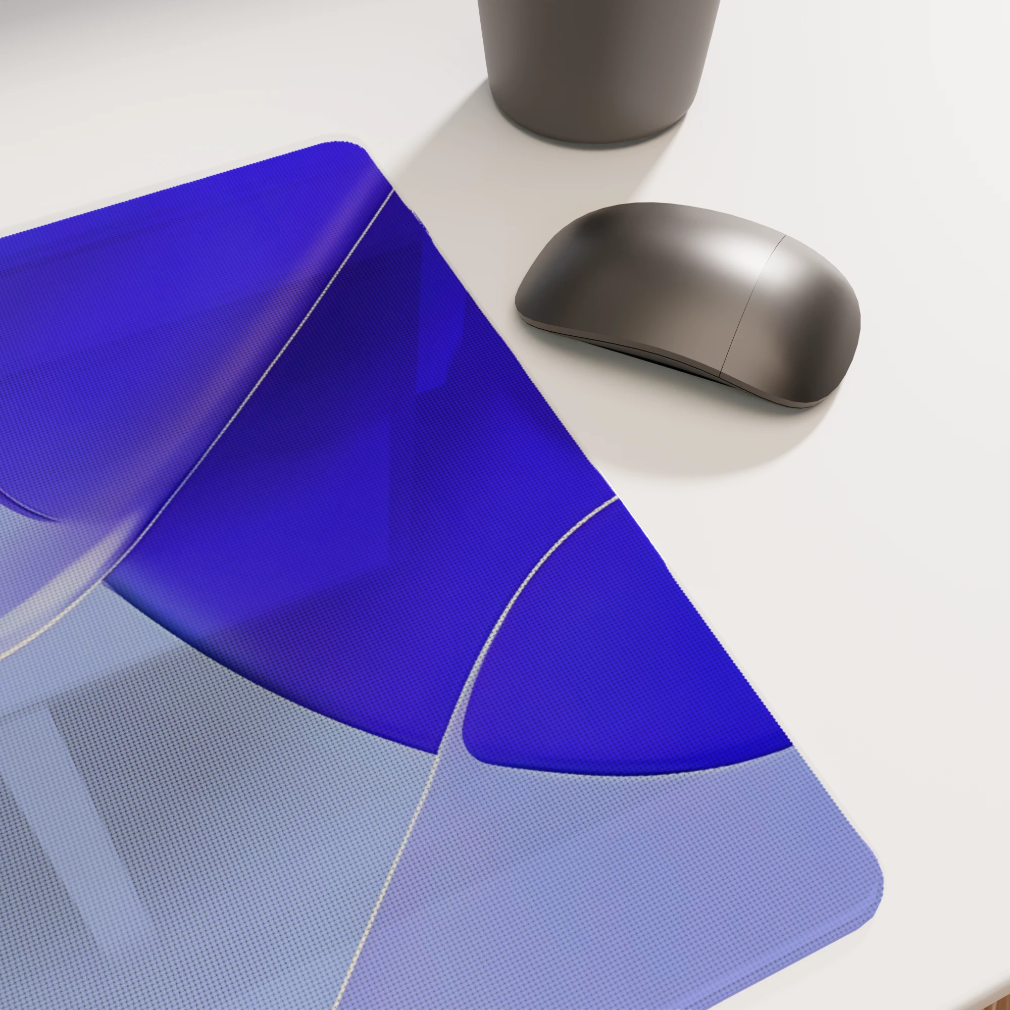 Abstract Blue Gradient Glass mouse pad - Image 3