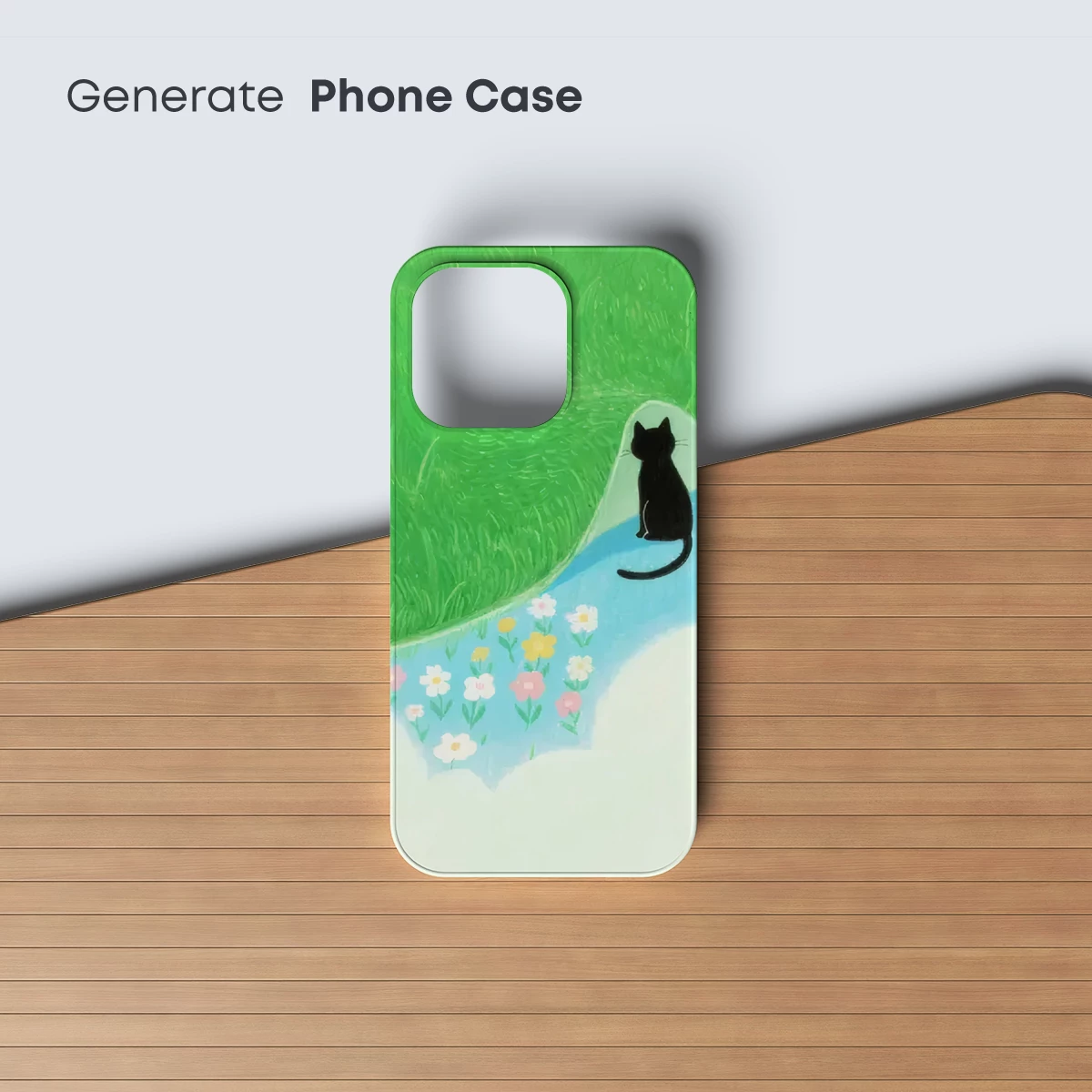 Black Cat on a Cloud Path: Dreamlike Surreal Landscape - Image 3