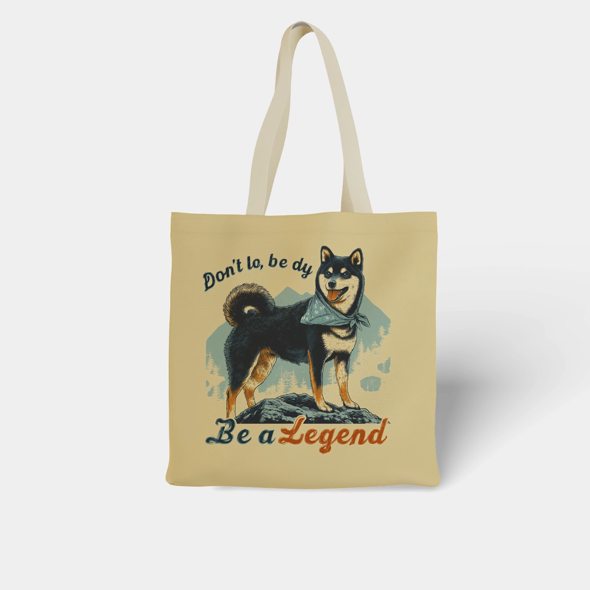 Legendary Shiba Inu Illustration Canvas Bag