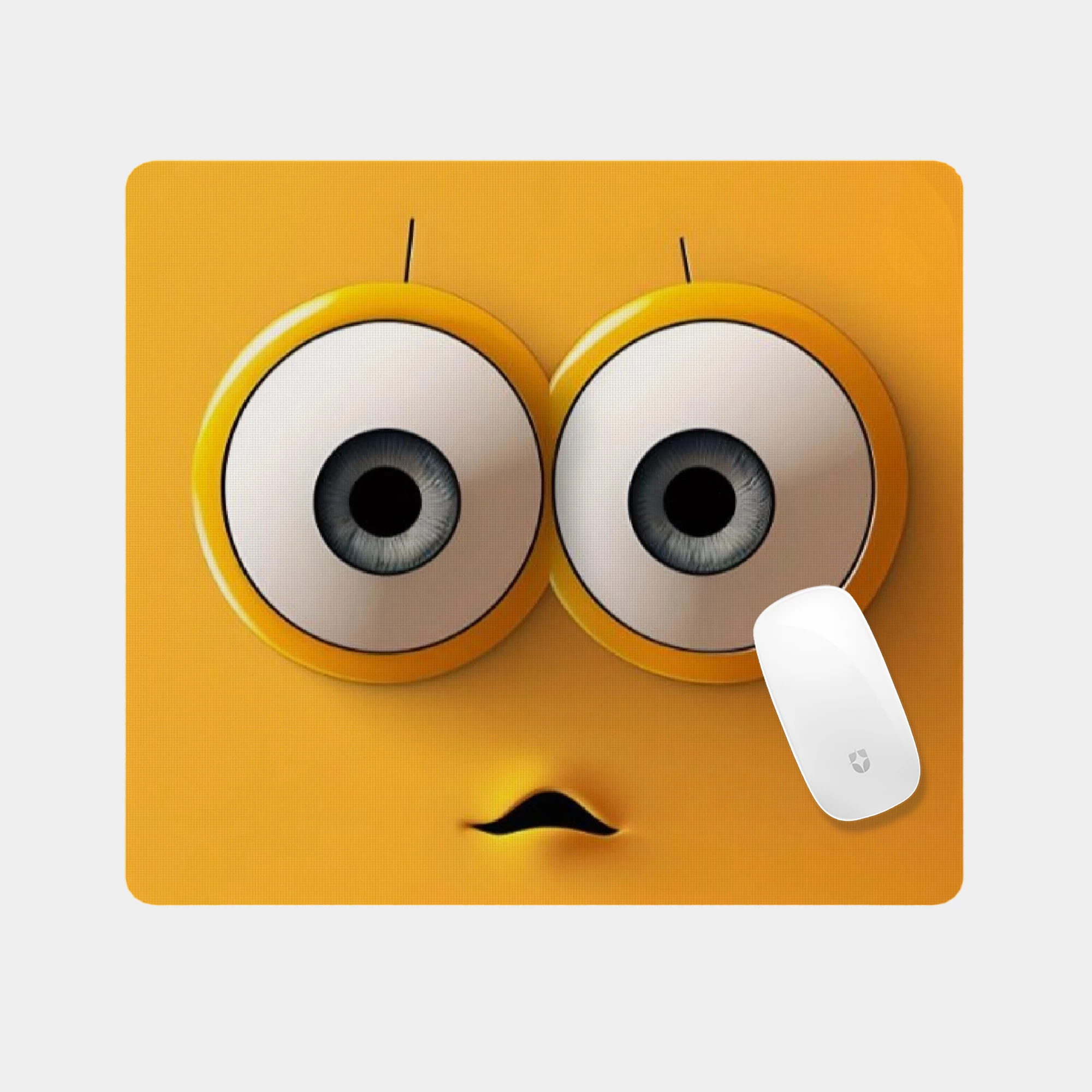 SpongeBob Eyes Close-Up Glass mouse pad