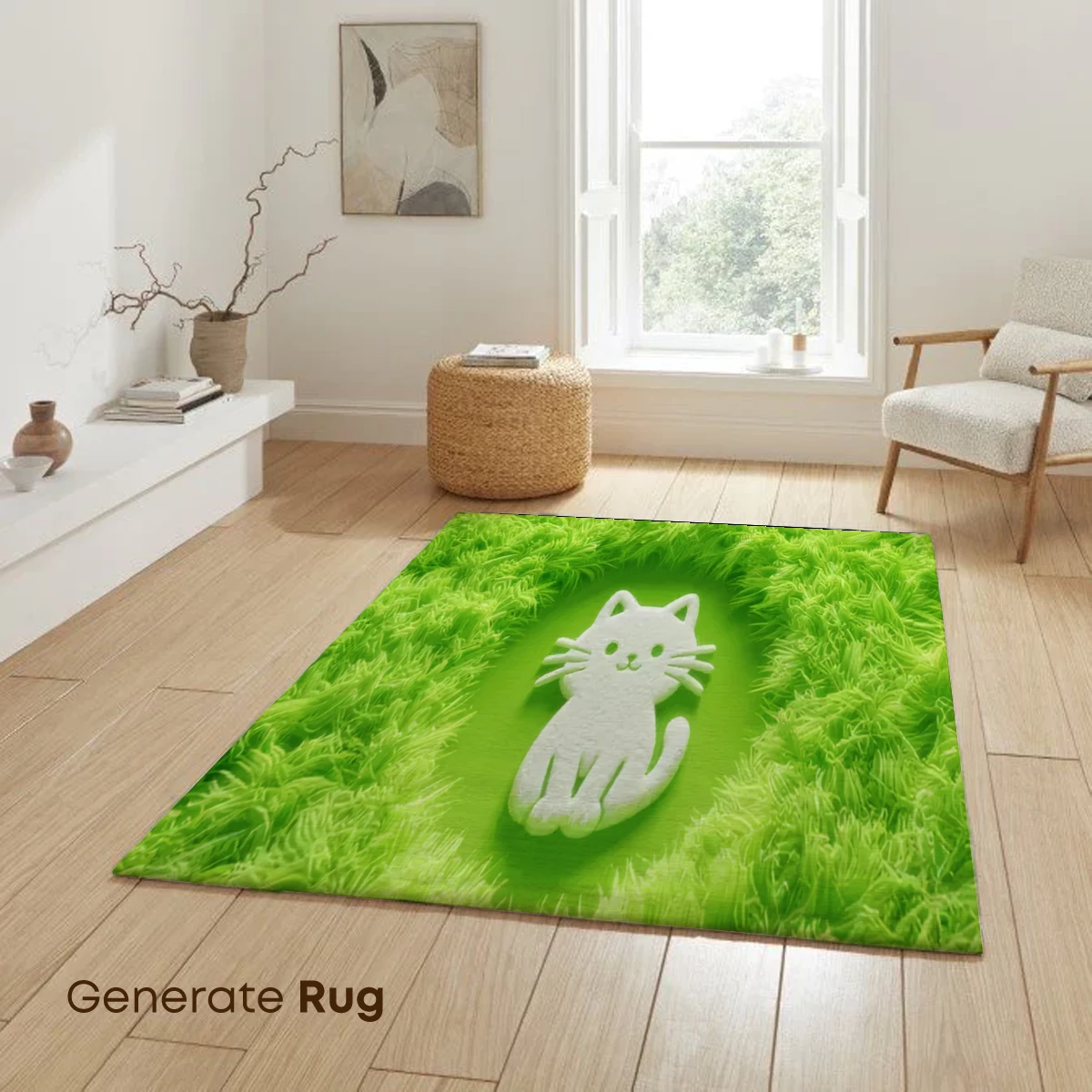 White Kitten in a Lush Green Meadow - Image 6