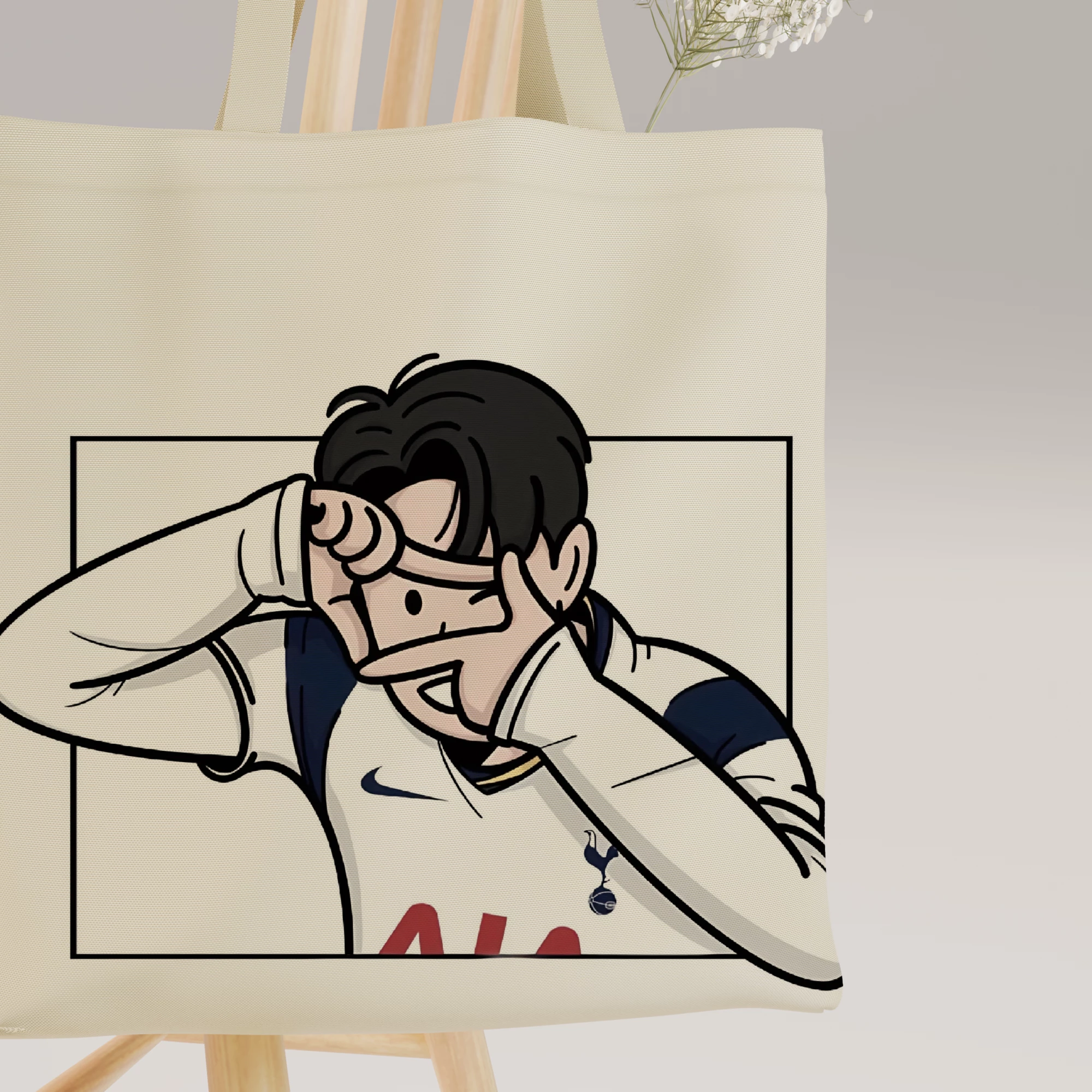 Anime Football Player Portrait Canvas Bag - Image 9