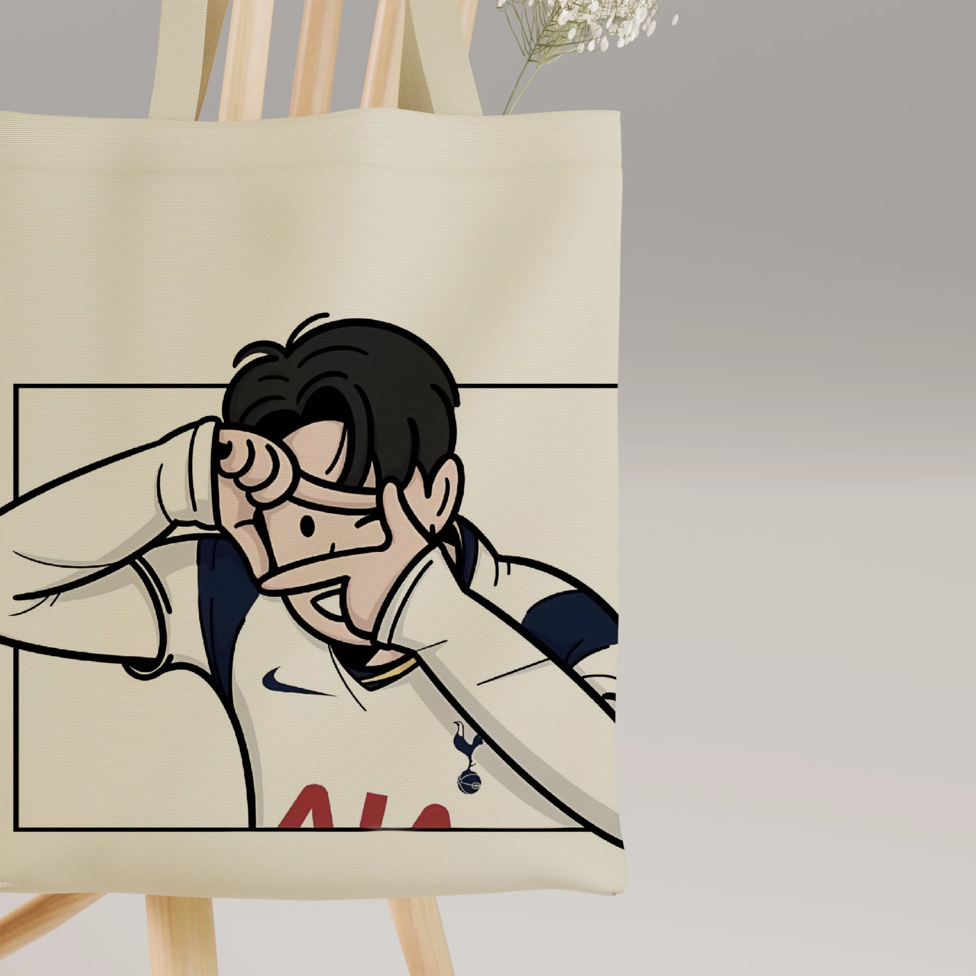 Anime Football Player Portrait Canvas Bag - Image 6