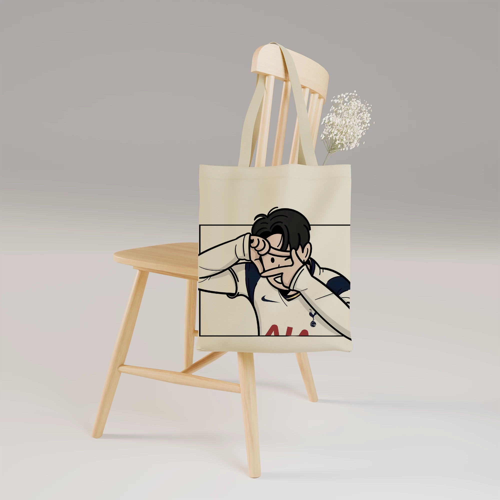 Anime Football Player Portrait Canvas Bag - Image 5