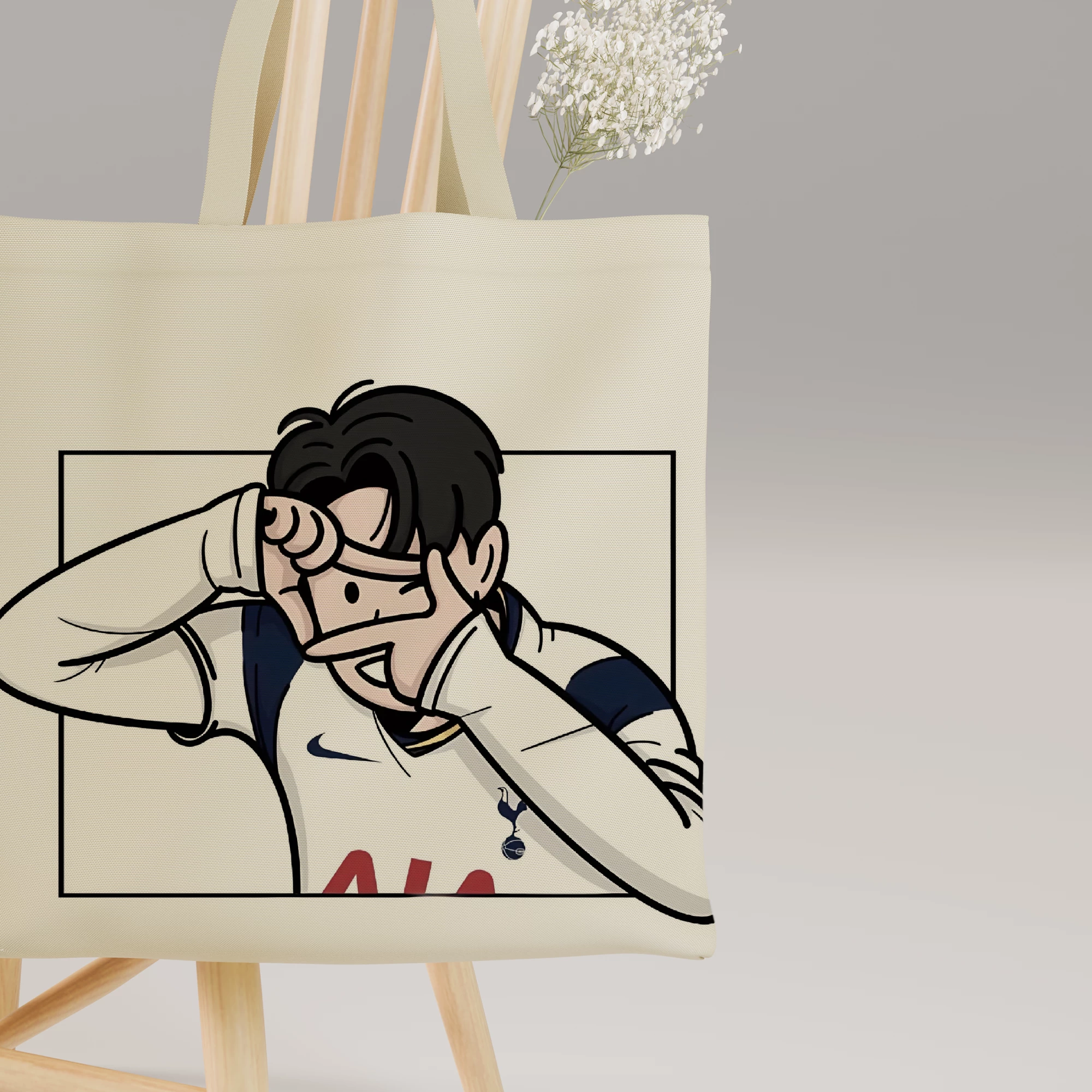 Anime Football Player Portrait Canvas Bag - Image 3