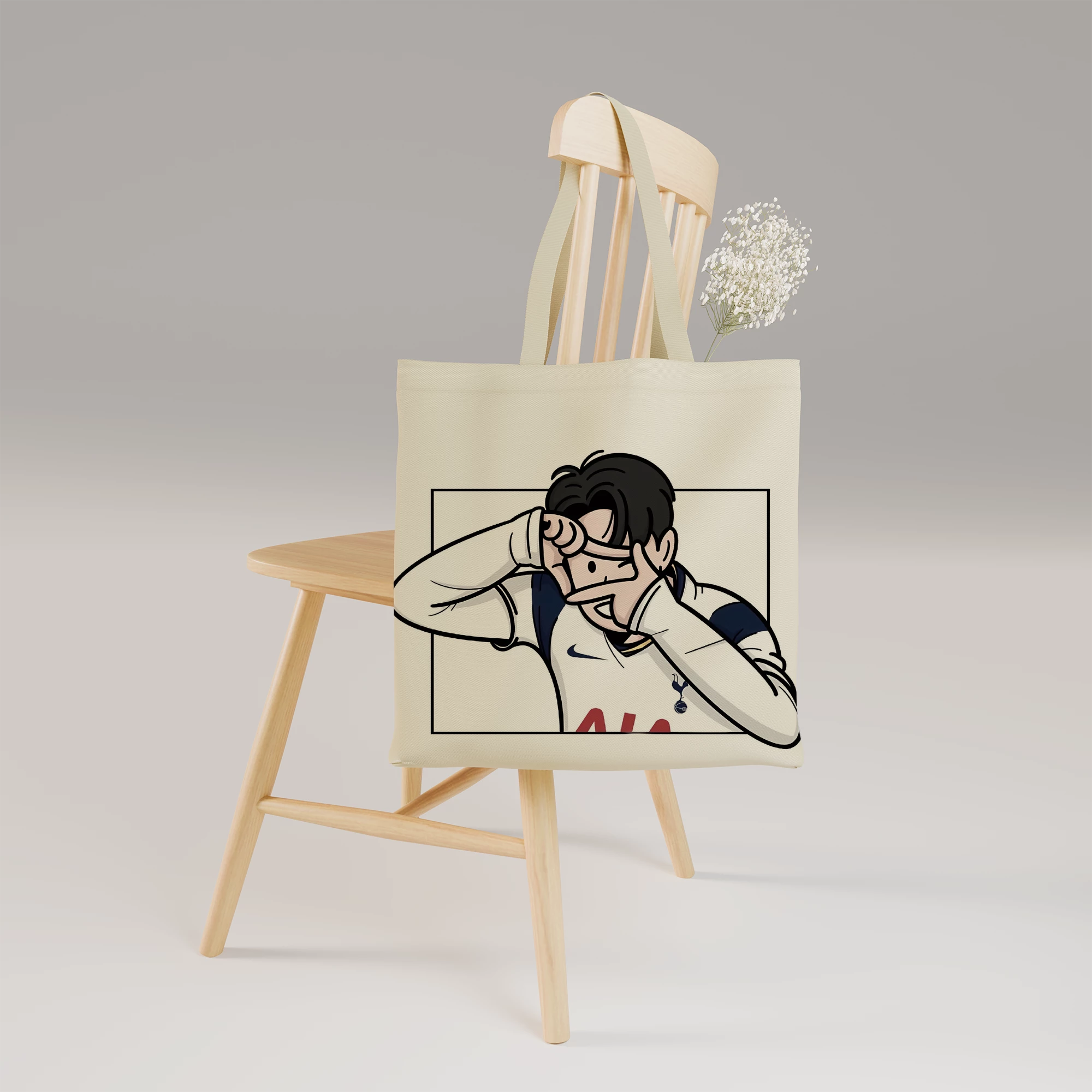 Anime Football Player Portrait Canvas Bag - Image 2