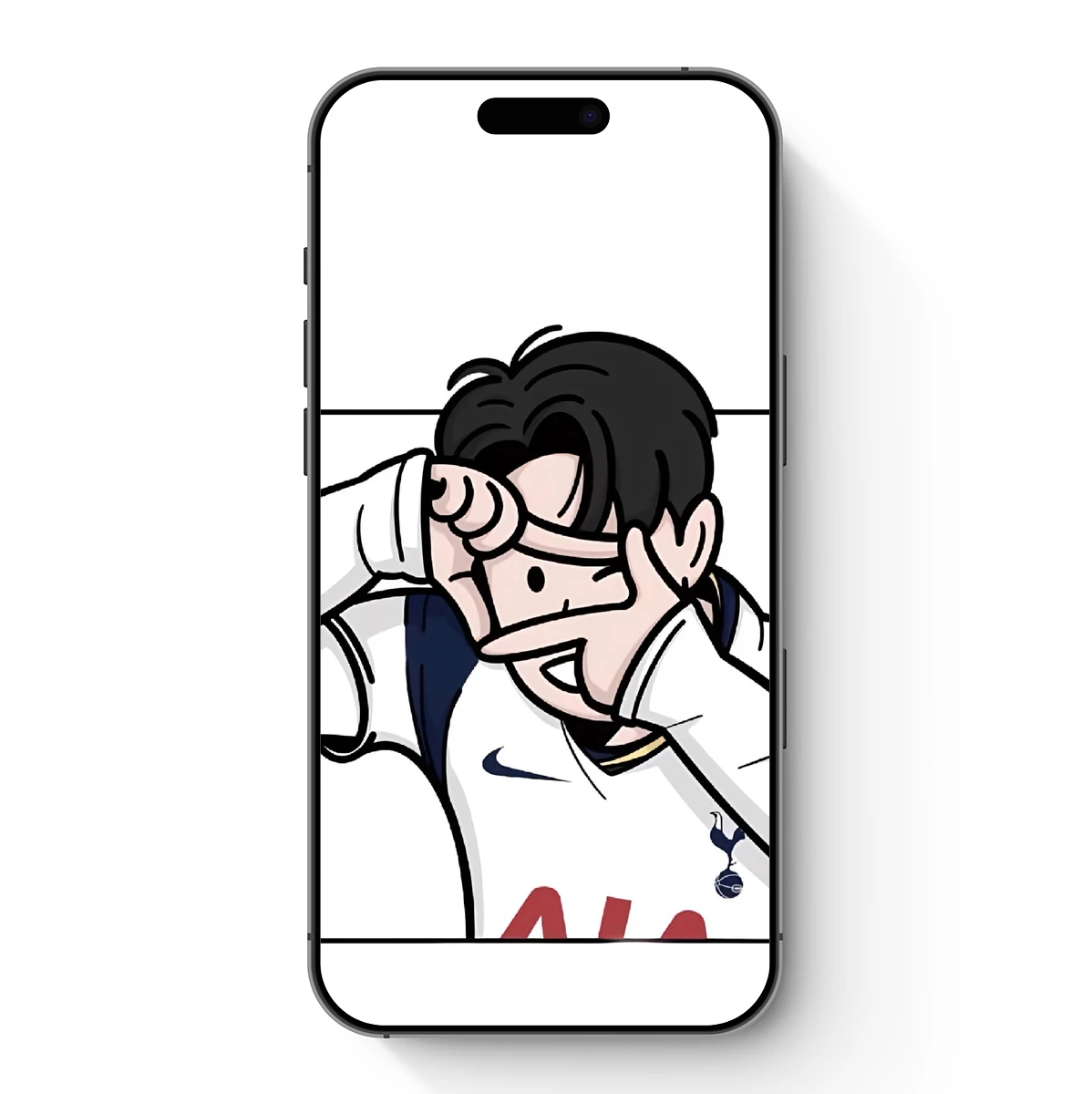 Cartoon Tottenham Star in Dramatic Pose