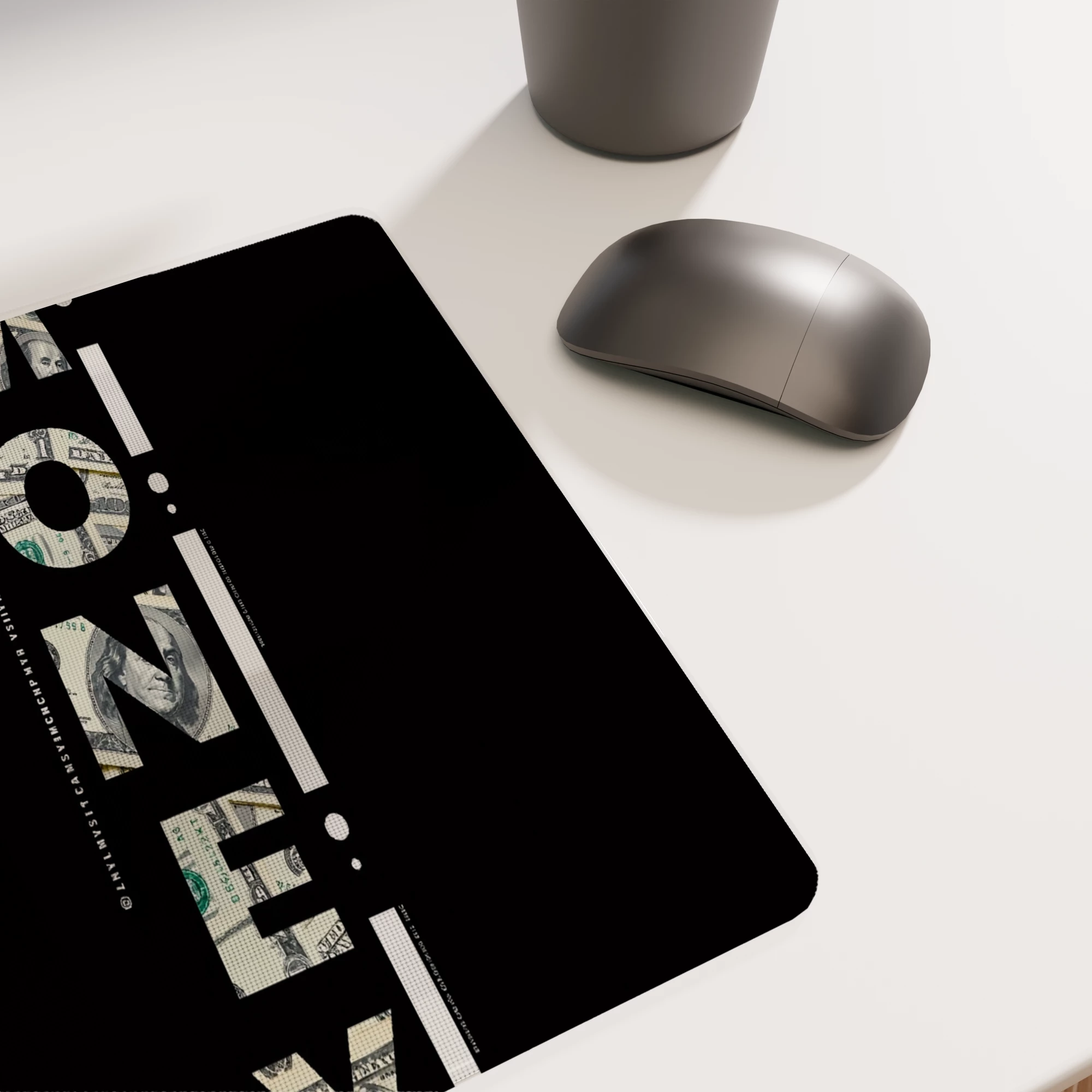 Money Typography Art Glass mouse pad - Image 6