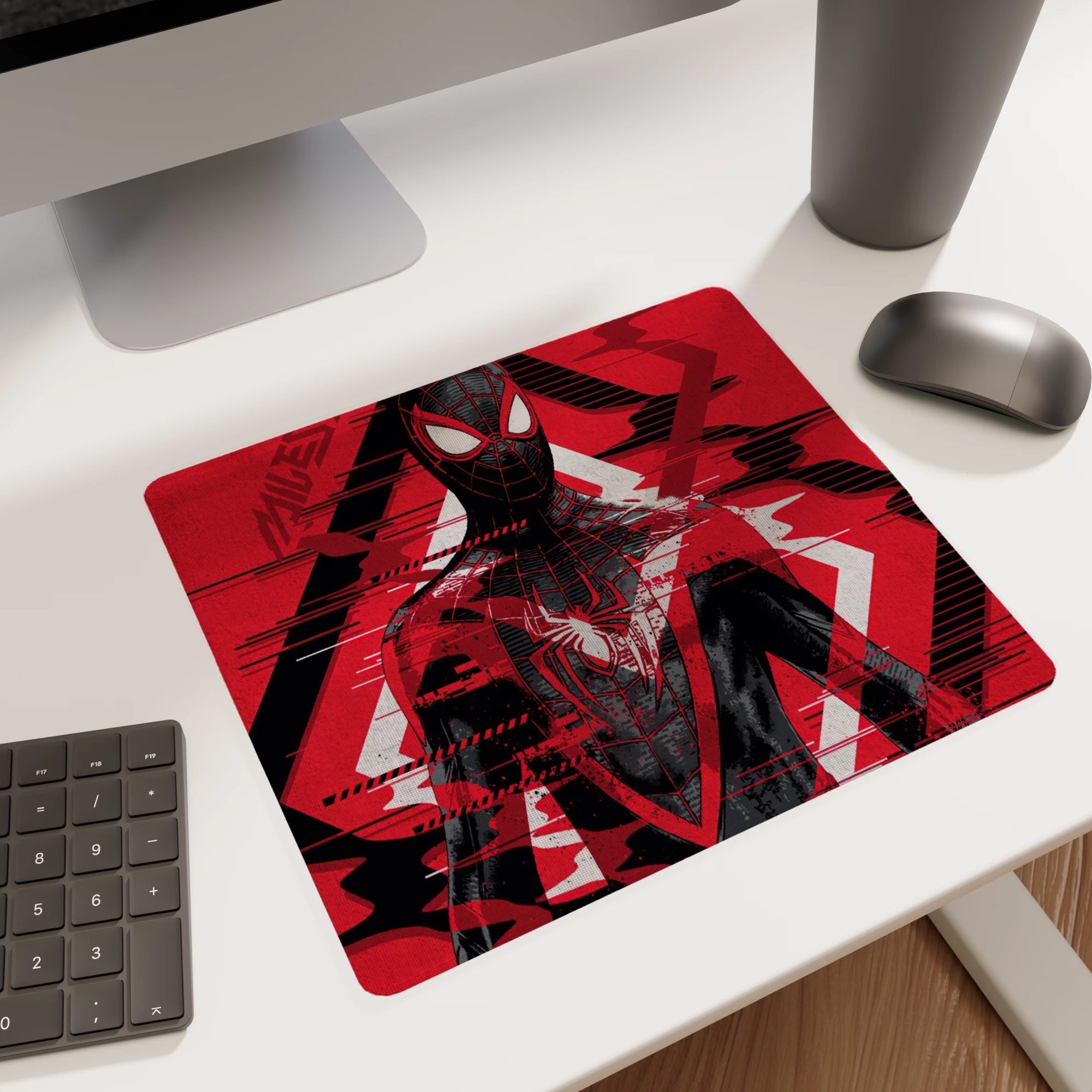 Spider-Man Miles Morales Digital Art Glass mouse pad - Image 5