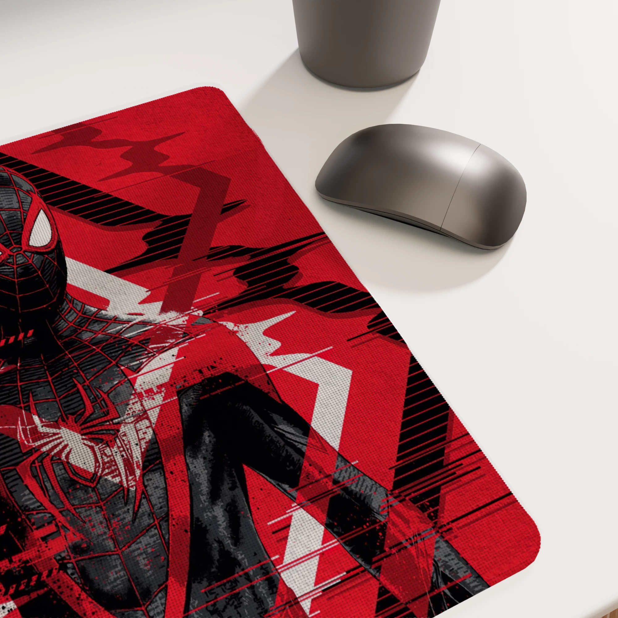 Spider-Man Miles Morales Digital Art Glass mouse pad - Image 3