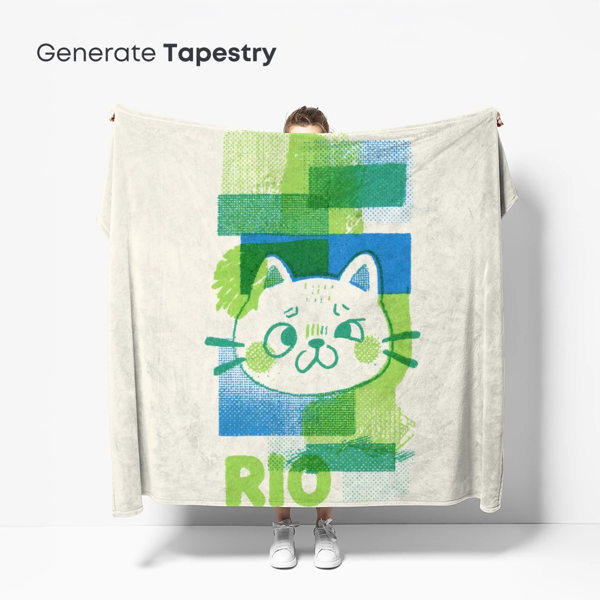 RIO: Pop-Art Cat in Pixel-Block Palette - Image 5