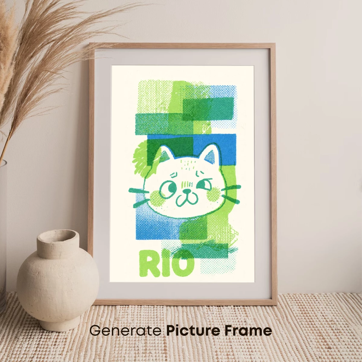 RIO: Pop-Art Cat in Pixel-Block Palette - Image 7