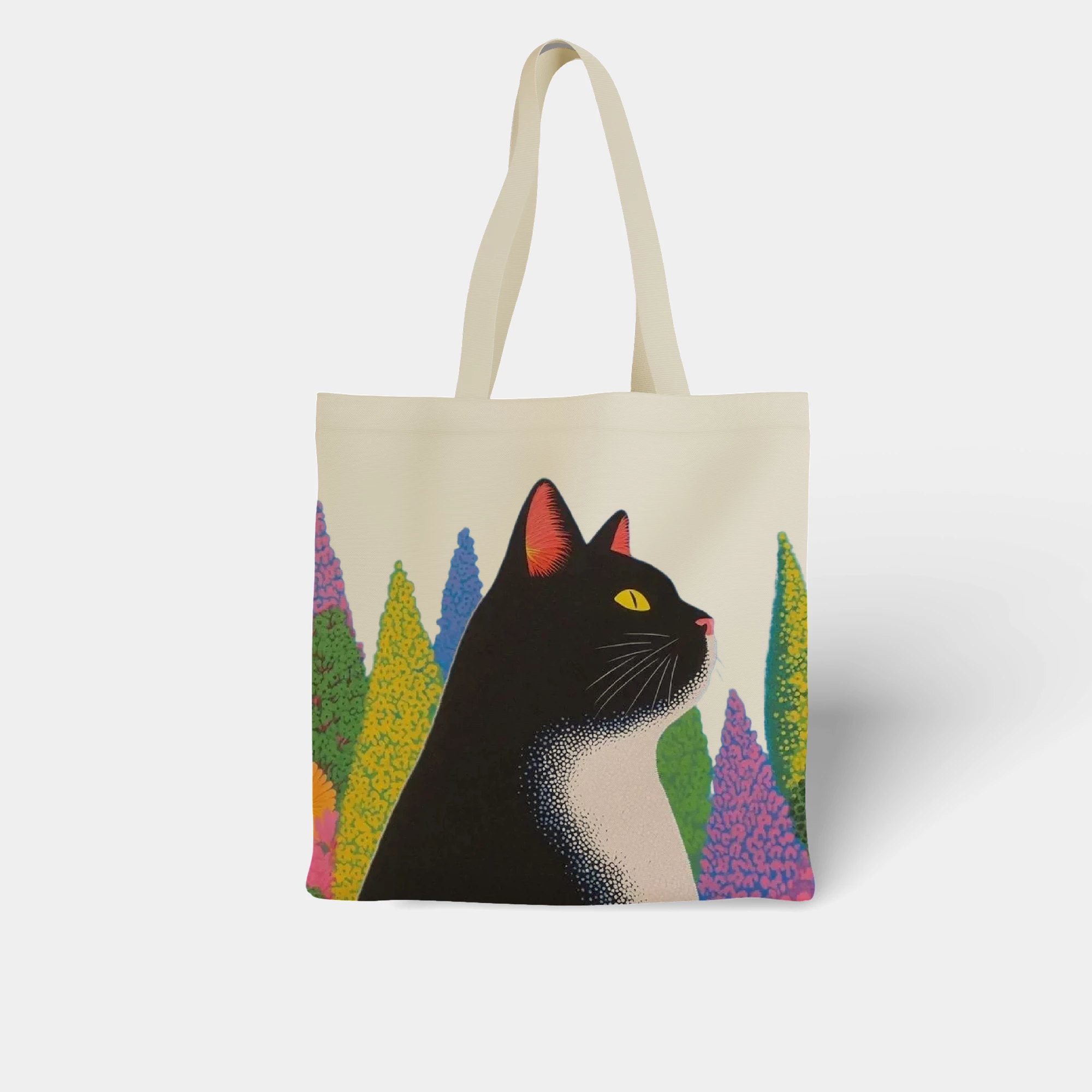 Toulouse-Lautrec Cat in Garden Canvas Bag