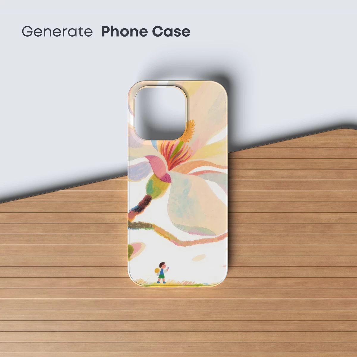 Whimsical Magnolia Bloom with Tiny Explorer - Image 3