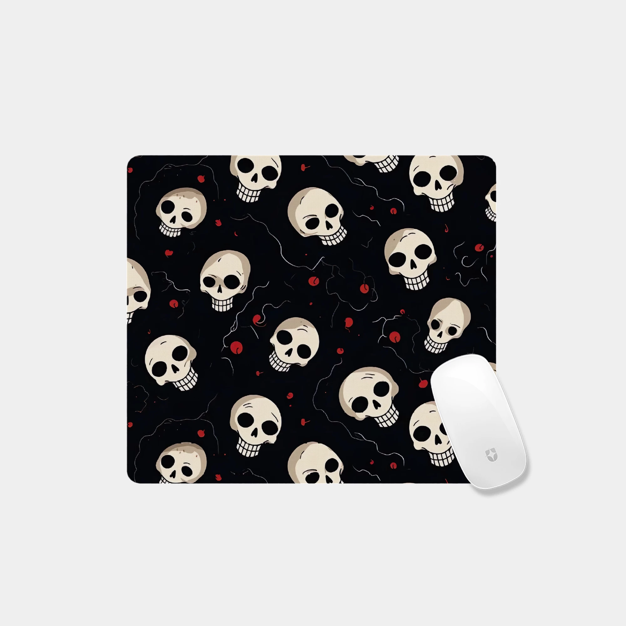 Skull Pattern Halloween Wallpaper Glass mouse pad - Image 4