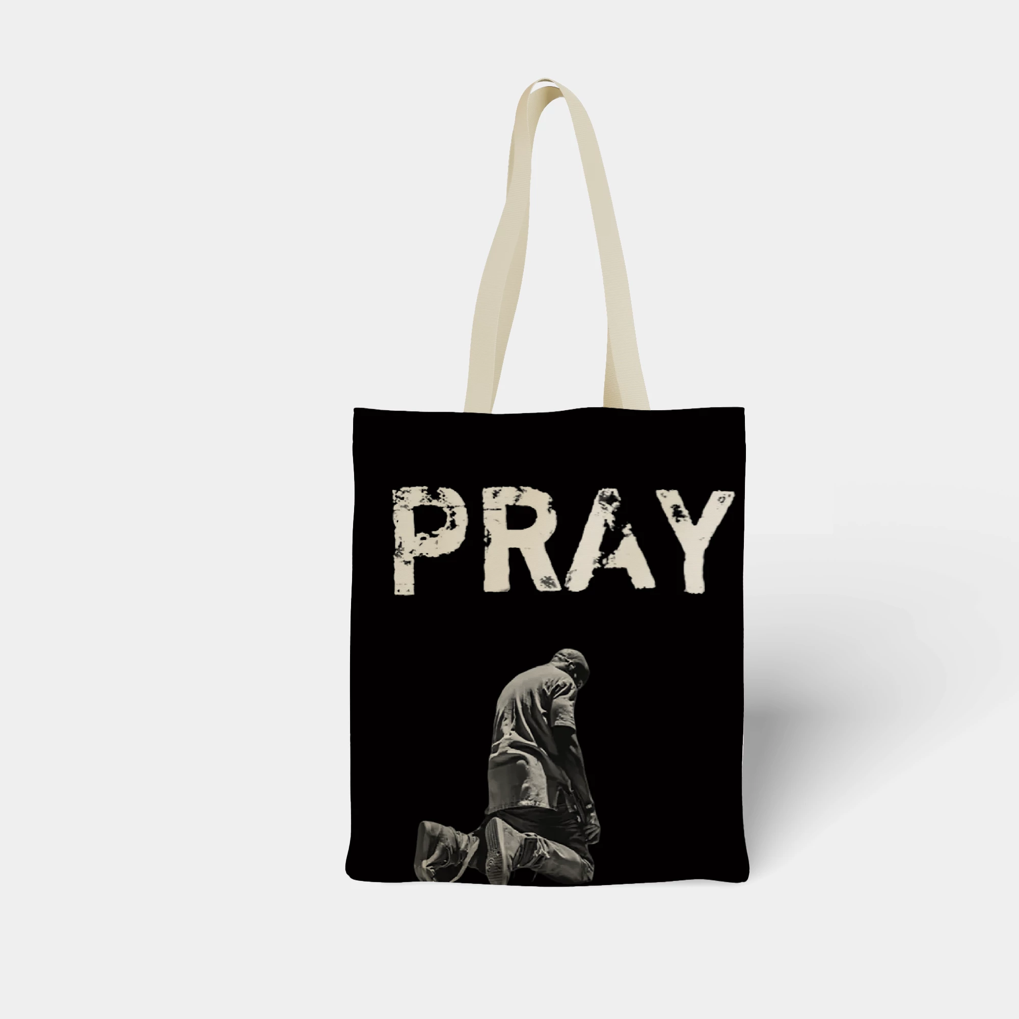 Pray Typography Wallpaper Canvas Bag - Image 4