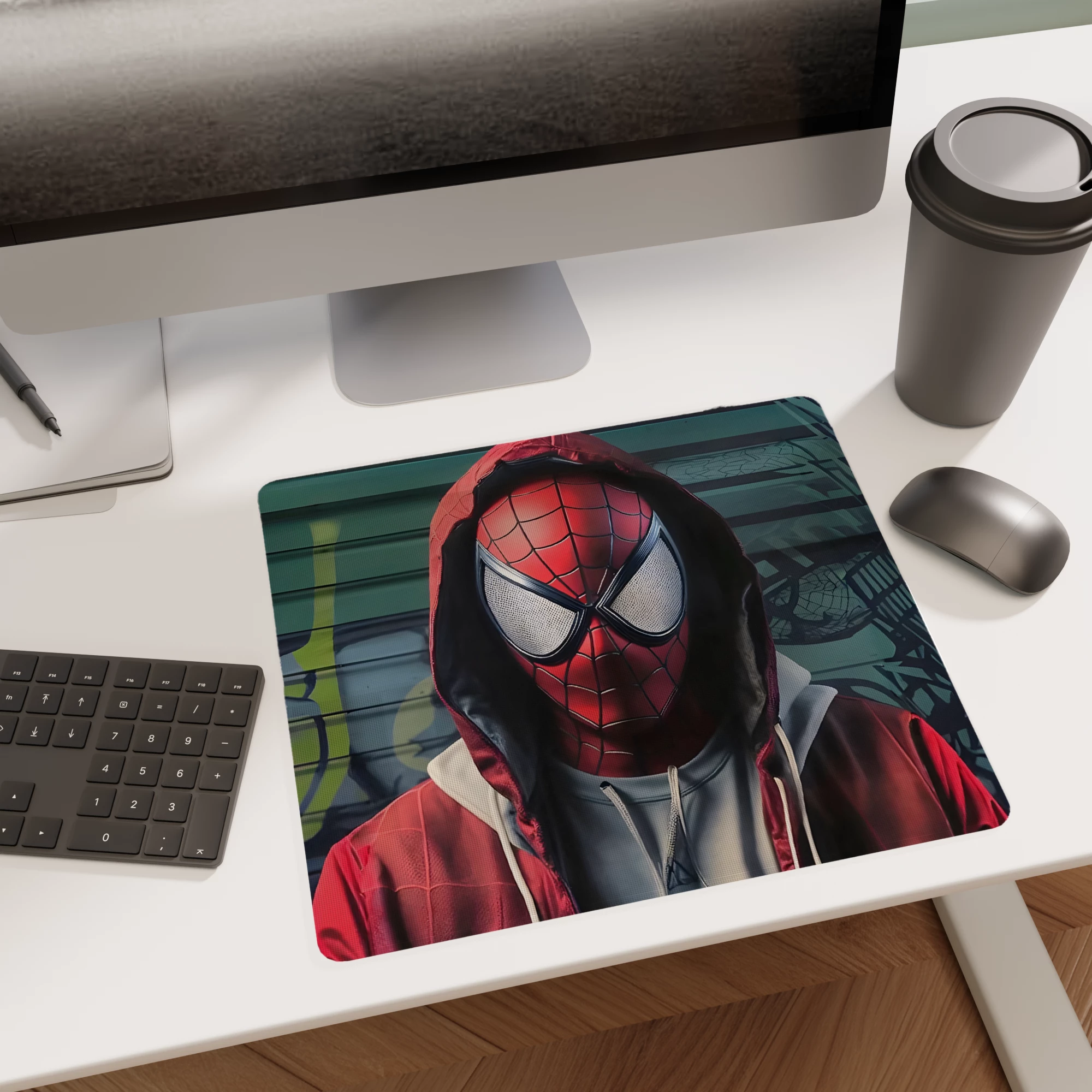 Spider-Man Hoodie 3D Render Glass mouse pad - Image 2