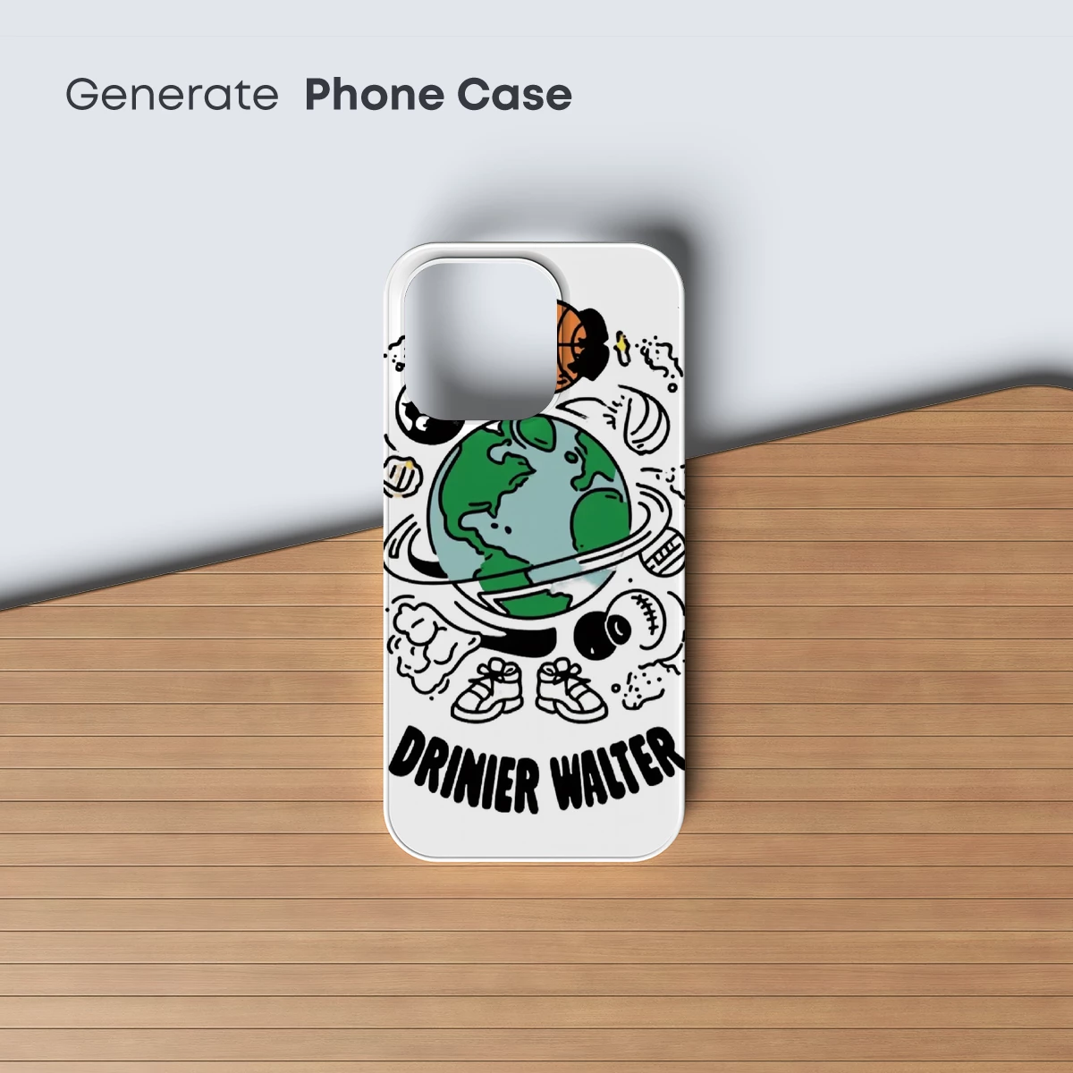 Drinier Walter: Earth Orbiting Sports Icons in Playful Cartoon Style - Image 3
