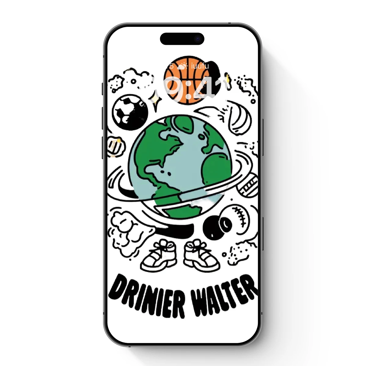 Drinier Walter: Earth Orbiting Sports Icons in Playful Cartoon Style Drinier Walter: Earth Orbiting Sports Icons in Playful Cartoon Style
