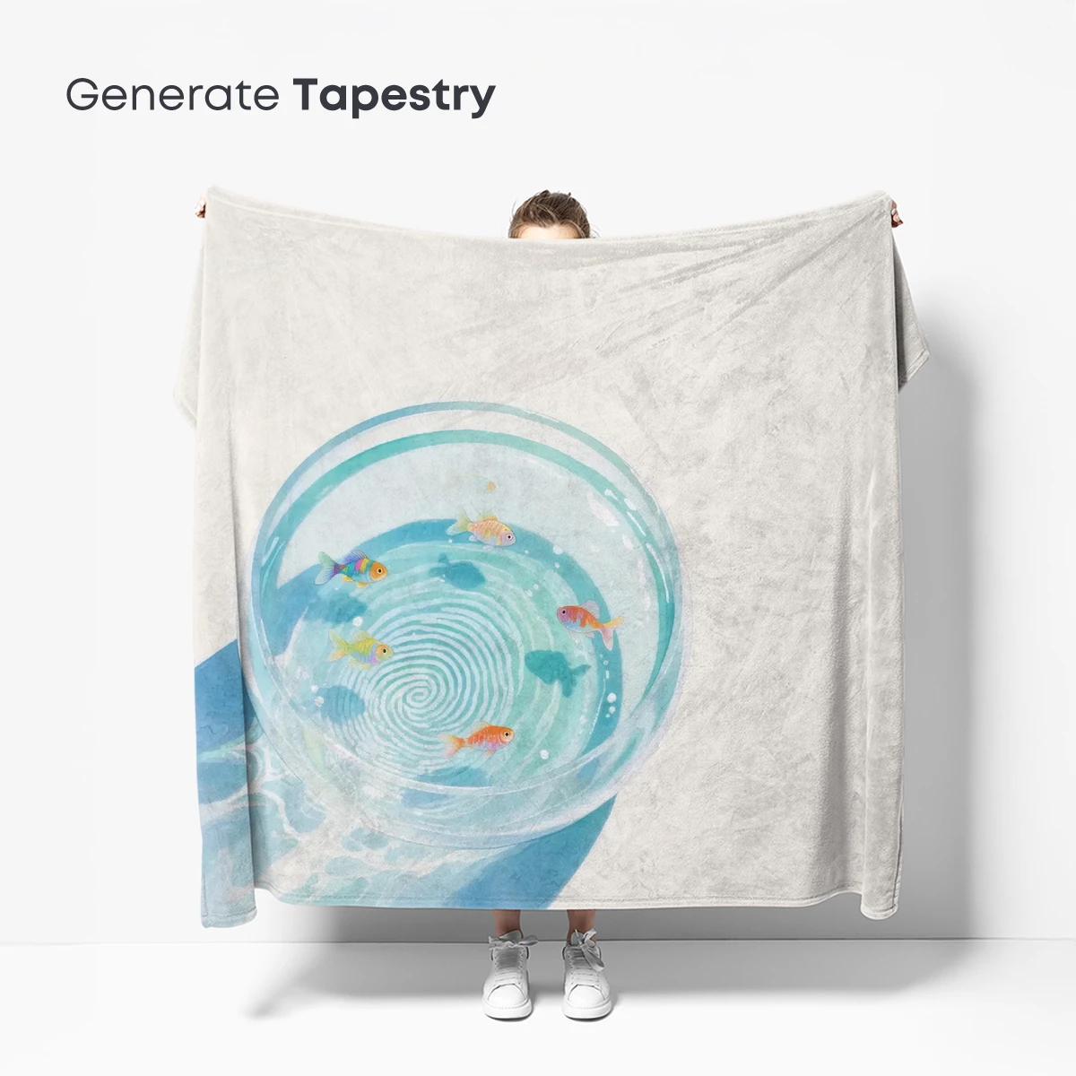 Aquatic Whirl: Goldfish in a Glass Sphere - Image 5